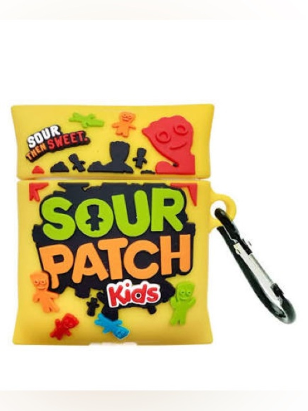 Sour Patch Kids Yellow Silicone Case with Carabiner